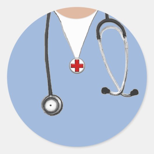 Doktor Runder Aufkleber (Vorderseite)