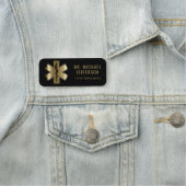 Doktor - Schwarz und Gold Namensschild (Beispiel)