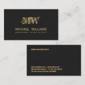 Doktor - schwarzer Professioneller des Golds Visitenkarte (Vorne/Hinten)