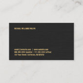 Doktor - schwarzer Professioneller des Golds Visitenkarte (Rückseite)