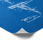 Doktor-Spekulumpatent - Blueprint Poster (Ecke)