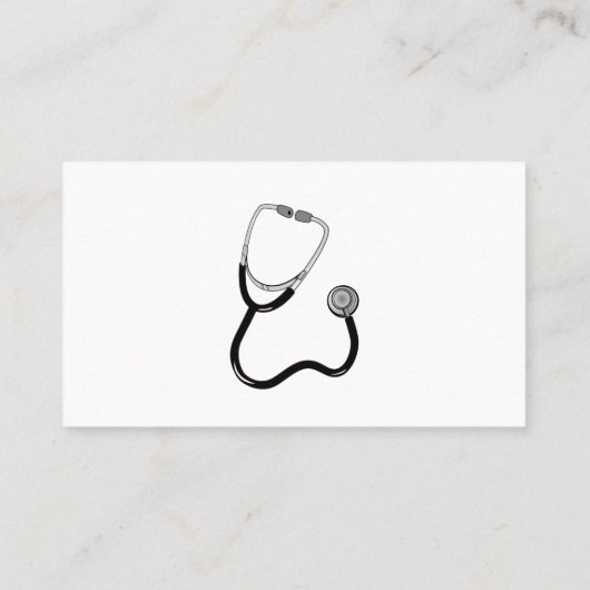 Doktor Stethoscope White Visitenkarte (Rückseite)