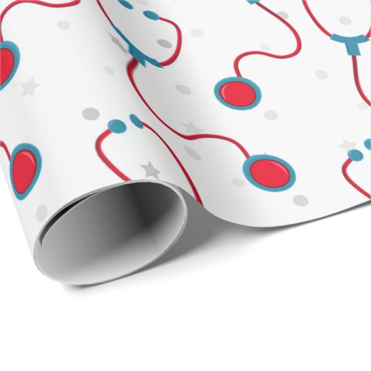 Doktor Stethoskop Medizinstudenten Geschenk Geschenkpapier (Rolleneckpunkt)