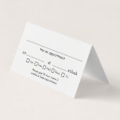 Doktor Stethoskop Weiße Ernennung Visitenkarten (Rückseite)