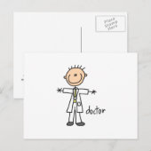 Doktor-Strichmännchen Postkarte (Vorne/Hinten)