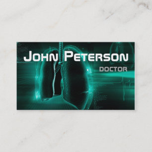 Doktor Therapist Pulmonologist Physician Card Visitenkarte