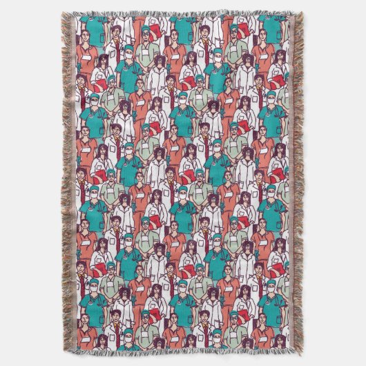 Doktor-u. Chirurg-Muster Decke (Vorderseite Vertikal)