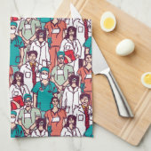 Doktor-u. Chirurg-Muster Geschirrtuch (Viertel Falte)