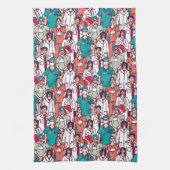 Doktor-u. Chirurg-Muster Geschirrtuch (Vertikal)