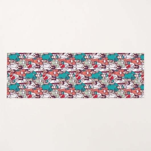 Doktor-u. Chirurg-Muster Yogamatte (Vorderseite (Horizontal))