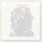 Doktor und Puppe Glasuntersetzer (Rückseite)