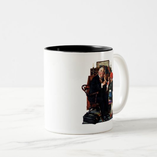 Doktor und Puppe Zweifarbige Tasse (VorderseiteRechts)