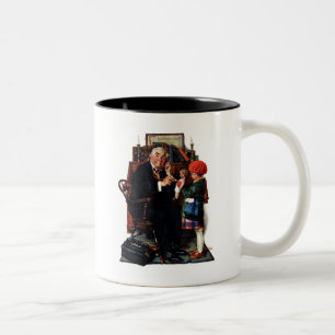 Doktor und Puppe Zweifarbige Tasse
