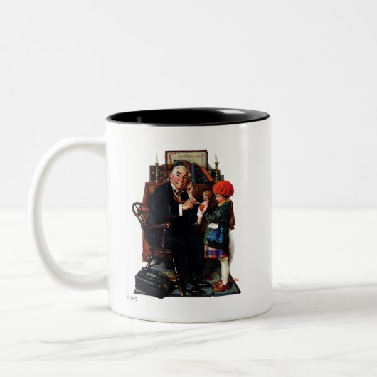 Doktor und Puppe Zweifarbige Tasse (Links)
