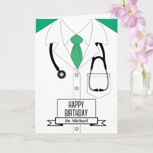 Doktor Uniform Happy Birthday Karte