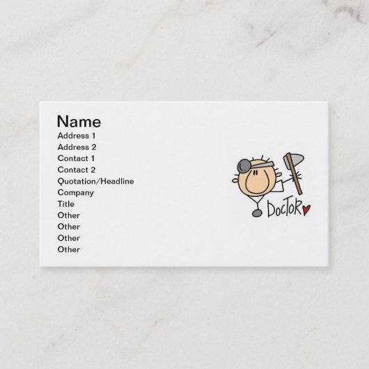 Doktor Visitenkarte (Vorderseite)