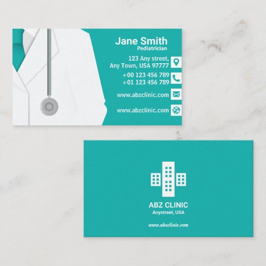 Doktor Visitenkarte (Vorne/Hinten)