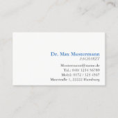 Doktor Visitenkarte (Vorderseite)