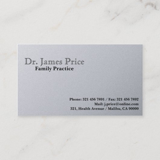 Doktor - Visitenkarten Terminkarte (Vorderseite)