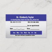 Doktor Visitenkarten Terminkarte (Rückseite)