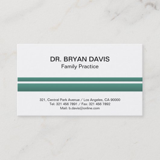 Doktor - Visitenkarten Terminkarte (Vorderseite)