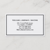 Doktor - Visitenkarten Visitenkarte (Rückseite)