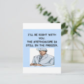 DOKTOR-Witz Postkarte (Stehend Vorderseite)