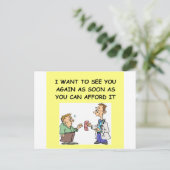 DOKTOR-Witz Postkarte (Stehend Vorderseite)