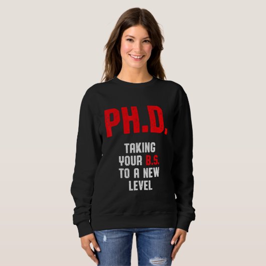 Doktorand Dissertation Doktorat Abschluss 2 Sweatshirt (Vorne ganz)