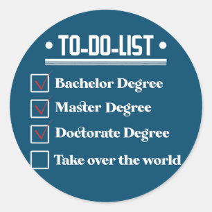Doktorand Doktorand Dissertation Doktor Grad Runder Aufkleber