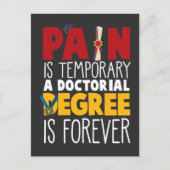 Doktorand Student Doktor Abschluss Uni Postkarte (Vorderseite)