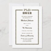 Doktoranden Abschluss Ankündigung Metallic (Vorderseite)