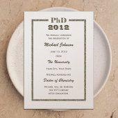 Doktoranden Abschluss Ankündigung Metallic