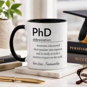 Doktoranden-Definitions-Tasse Doktortitel Abschlus Tasse