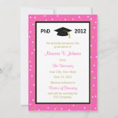 Doktorandenkündigung Pink Confetti Ankündigung (Vorderseite)