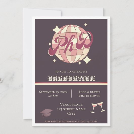 Doktorarbeit Abschluss Dissertation Einladung (Vorderseite)