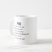 Doktorarbeit Tasse Bitte Frag keine Kaffee-Tasse (Vorderseite Links)