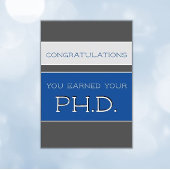 Doktorat Abschluss Glückwunsch (Doktorand) Karte