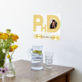 Doktorat Abschluss Zeremonie Party Foto Gold Foliendrucke (Ablage(Küche))