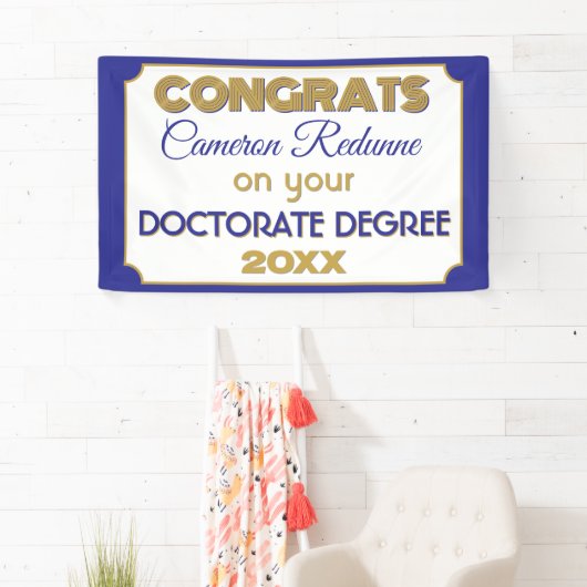 Doktorat der Glückwunsch in Grammatik! Personalisi Banner (Insitu)