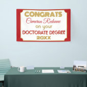 Doktorat der Glückwunsch in Grammatik! Personalisi Banner (Messeveranstaltung)