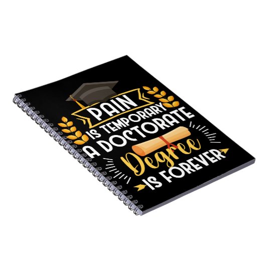 Doktorat Dissertation Verteidigung PhD Abschluss Notizblock (Rechte Seite)