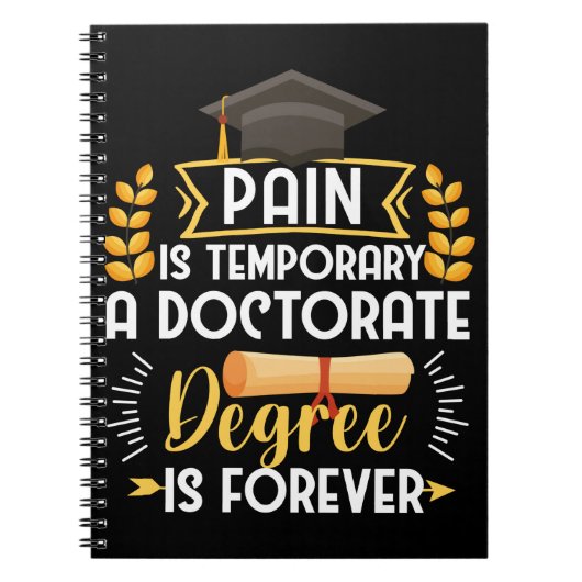 Doktorat Dissertation Verteidigung PhD Abschluss Notizblock (Vorderseite)