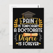 Doktorat Dissertation Verteidigung PhD Abschluss Postkarte (Vorne/Hinten)