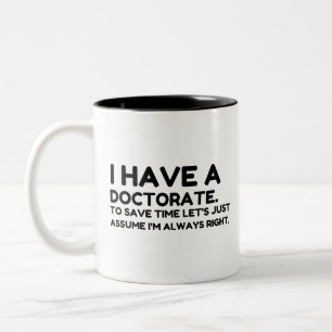 DOKTORAT ZWEIFARBIGE TASSE