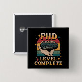 Doktoratsstudium zum Abschluss-Gaming Button (Vorne & Hinten)
