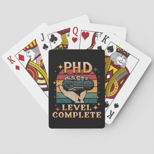 Doktoratsstudium zum Abschluss-Gaming Spielkarten (Rückseite)