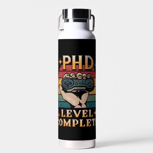 Doktoratsstudium zum Abschluss-Gaming Trinkflasche (Vorne)