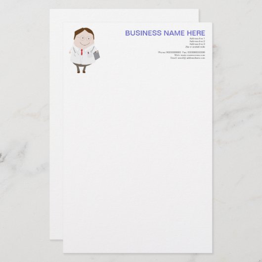 Doktorbriefpapier Briefpapier (Vorne/Hinten)