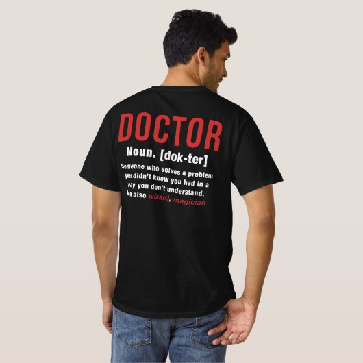 Doktordefinition T-Shirt (Schwarz voll)